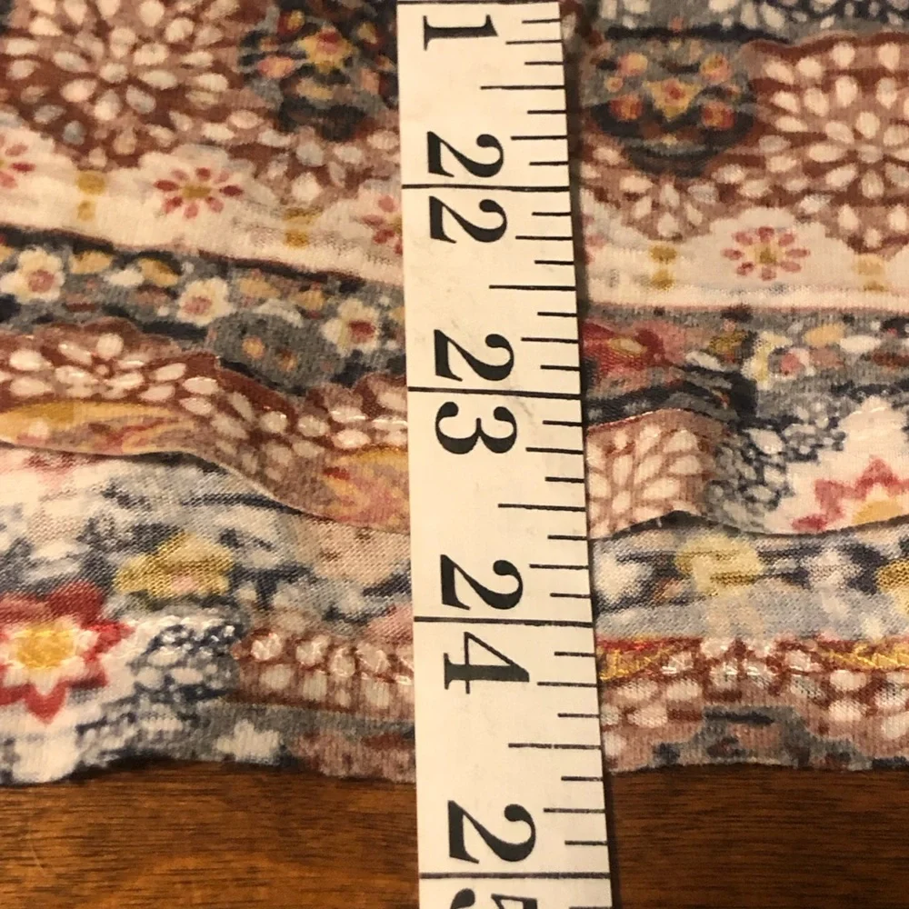 ONE WORLD Multicolor Patterned Long Sleeve Top Women’s S - Picture 7 of 7